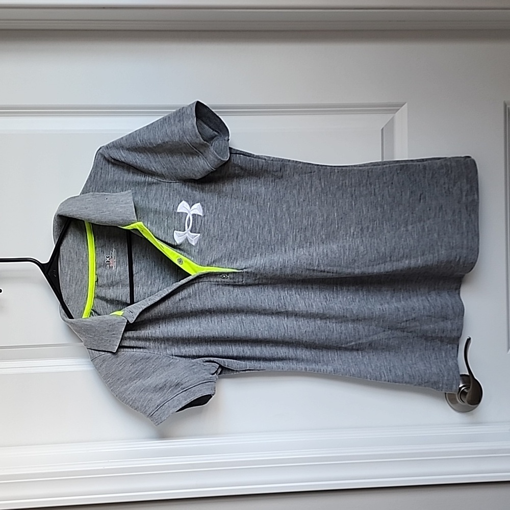 Gray Under Armour Golf Polo